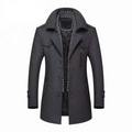 Cappotto in Misto Lana da Uomo con Collo Sciallato