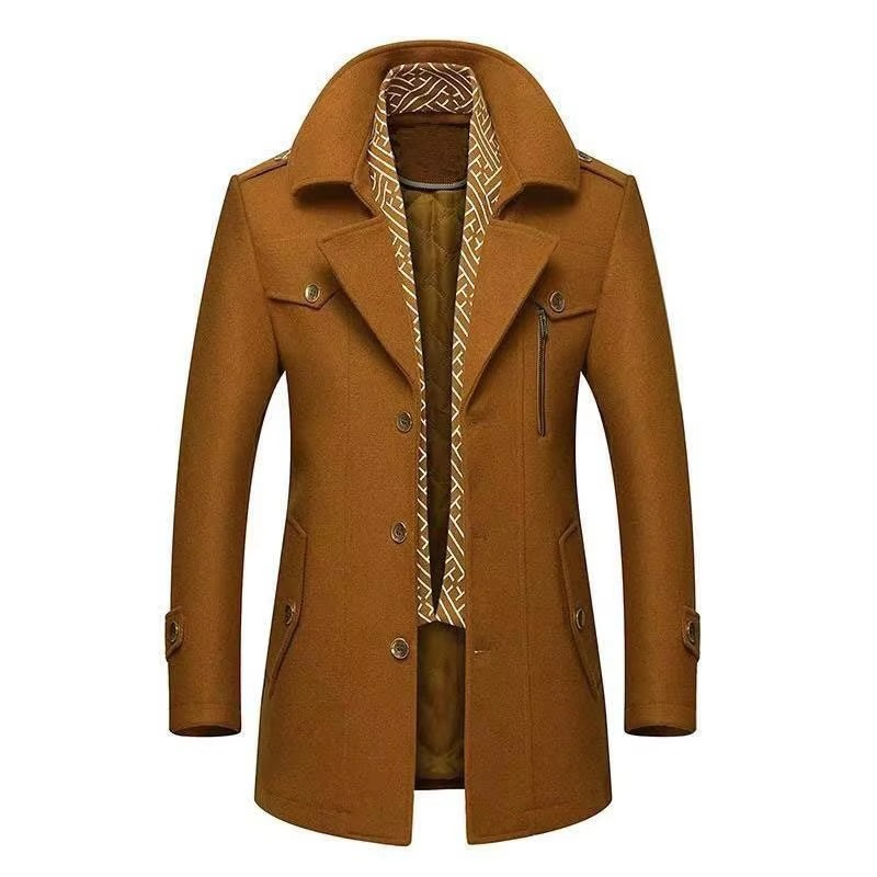 Cappotto in Misto Lana da Uomo con Collo Sciallato — foto 5