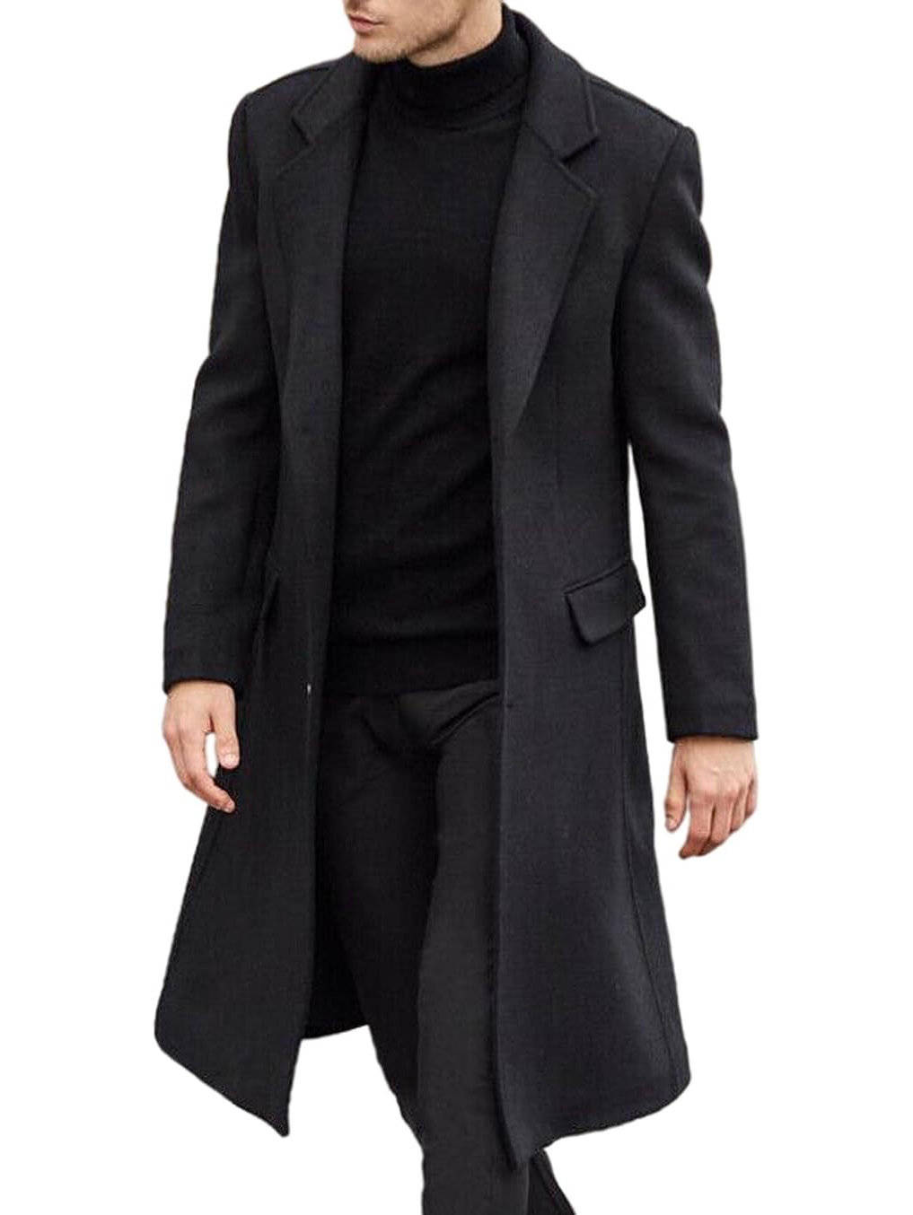 Cappotto Monopetto Lungo da Uomo Taglio Slim