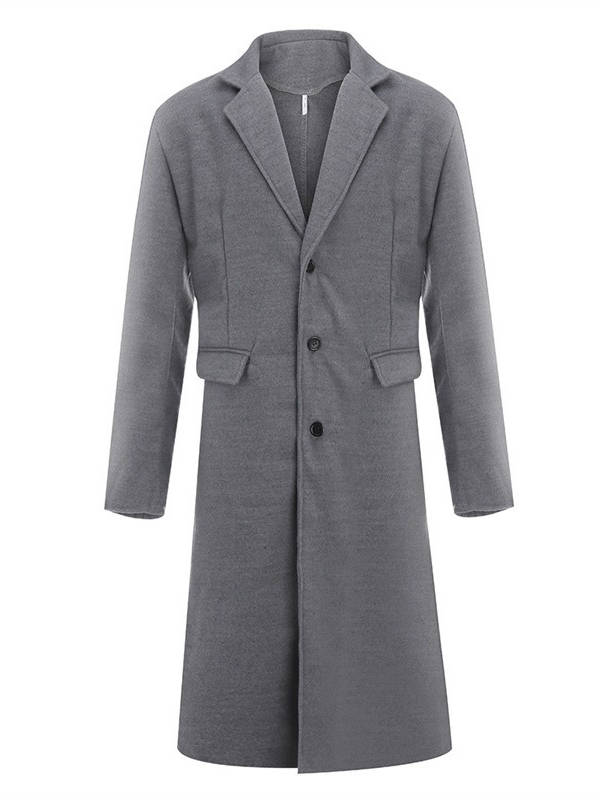 Cappotto Monopetto Lungo da Uomo Taglio Slim — foto 10