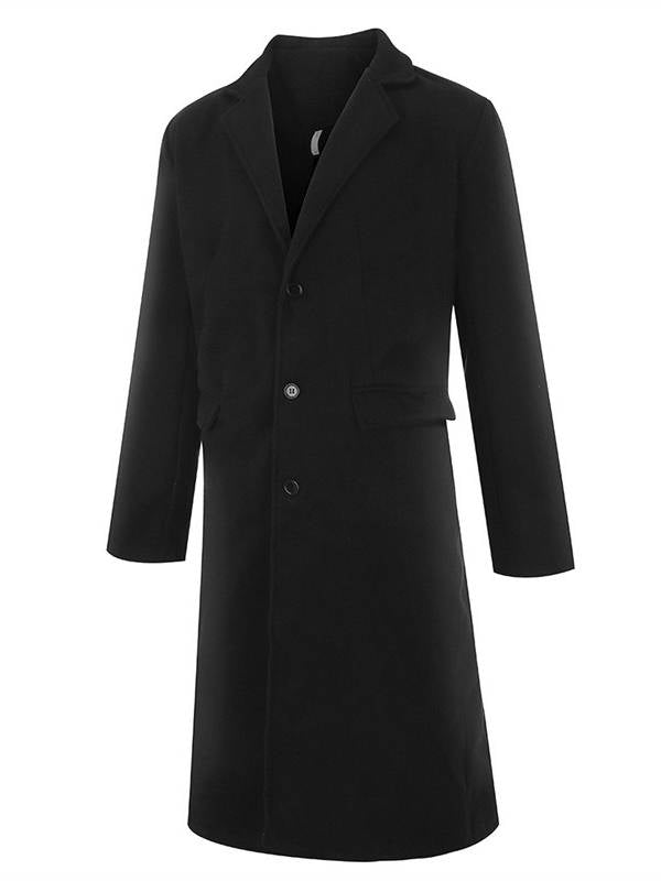 Cappotto Monopetto Lungo da Uomo Taglio Slim — foto 2