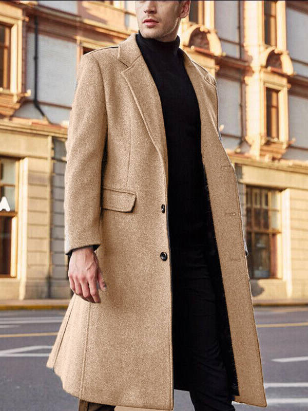 Cappotto Monopetto Lungo da Uomo Taglio Slim — foto 4