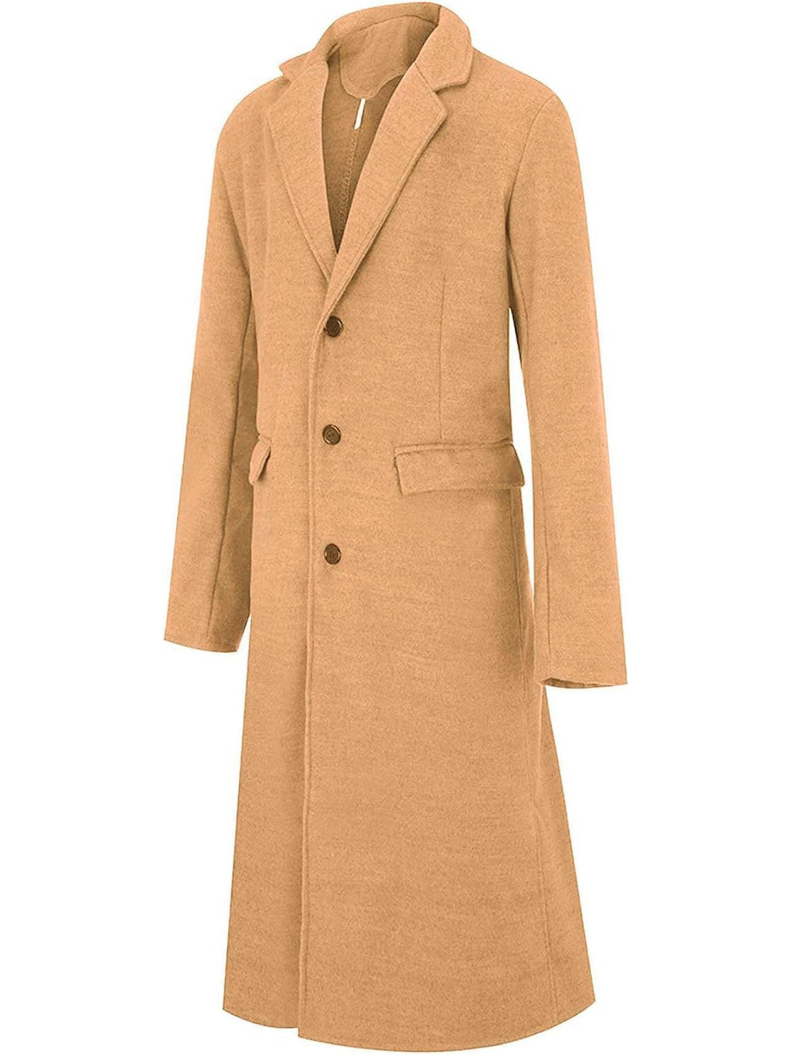 Cappotto Monopetto Lungo da Uomo Taglio Slim — foto 6