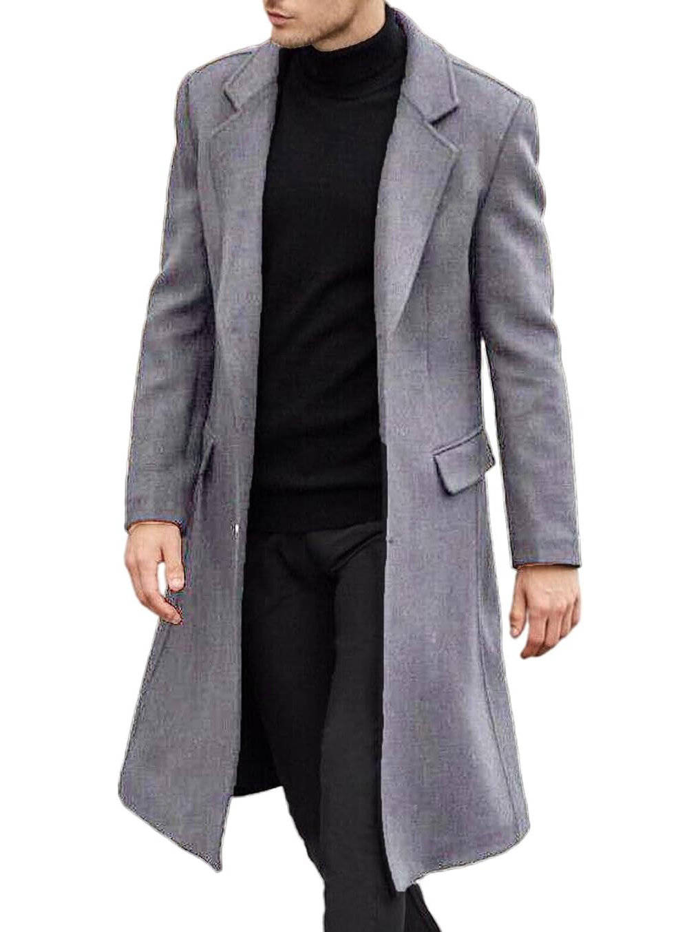Cappotto Monopetto Lungo da Uomo Taglio Slim — foto 7