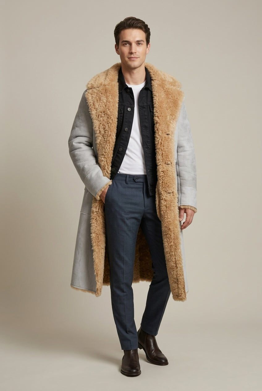 Cappotto in Montone Sintetico da Uomo Reversibile — foto 3