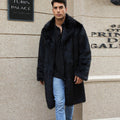 Cappotto in Pelliccia Sintetica da Uomo con Revers