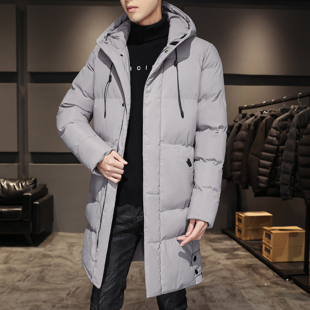 Cappotto Piumino Lungo da Uomo con Tasche a Patta