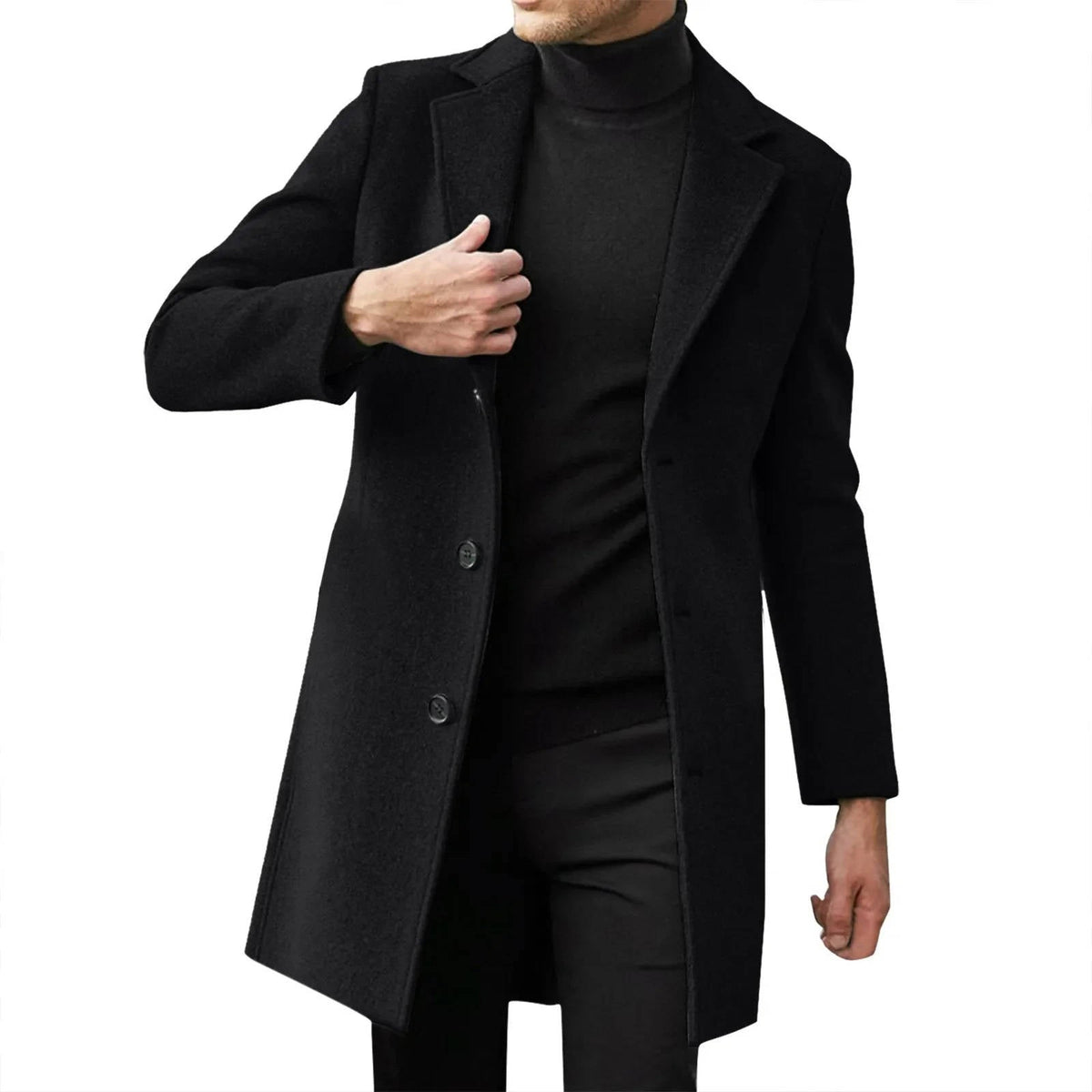 Cappotto Slim Fit da Uomo in Misto Lana Invernale — foto 2