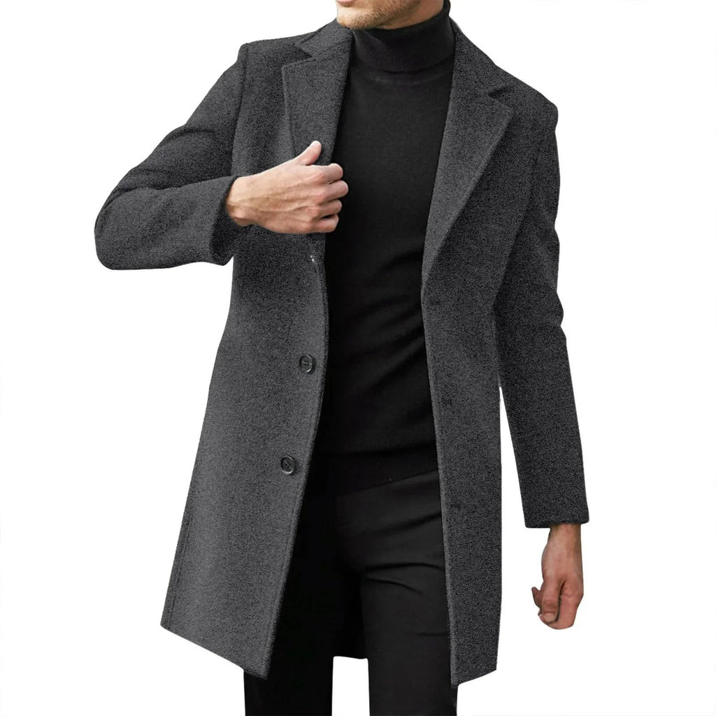Cappotto Slim Fit da Uomo in Misto Lana Invernale — foto 3