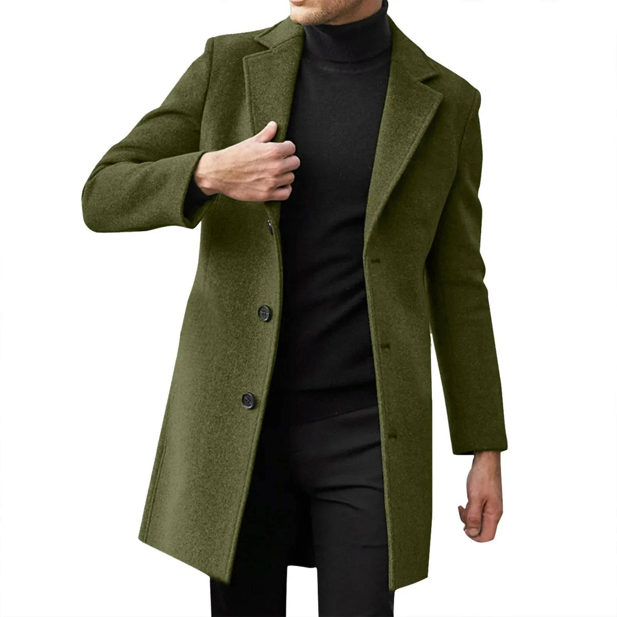 Cappotto Slim Fit da Uomo in Misto Lana Invernale — foto 4