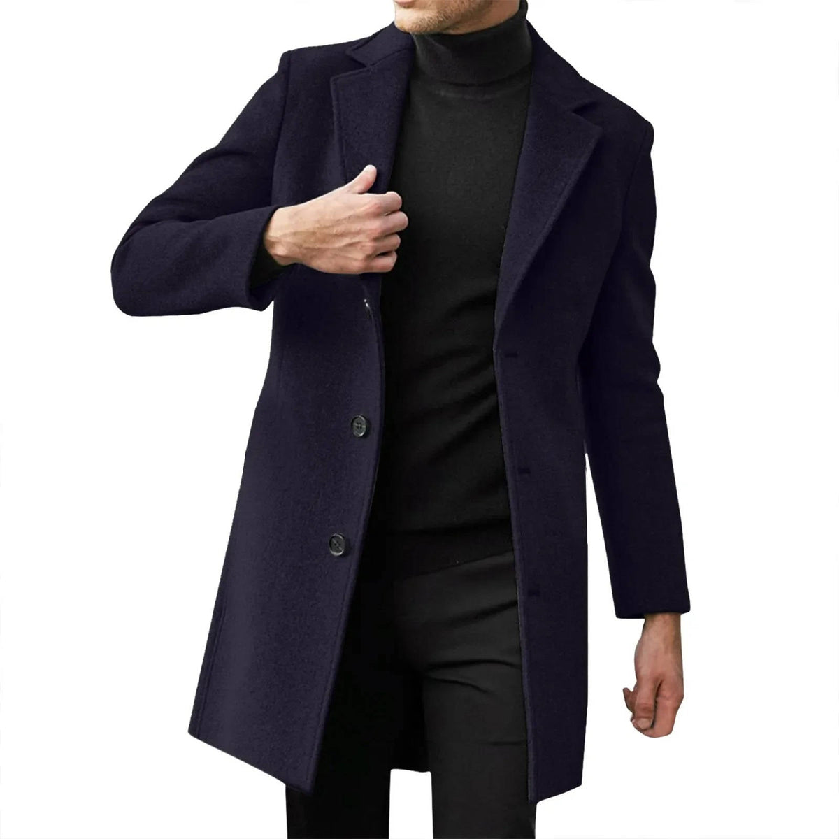 Cappotto Slim Fit da Uomo in Misto Lana Invernale — foto 5