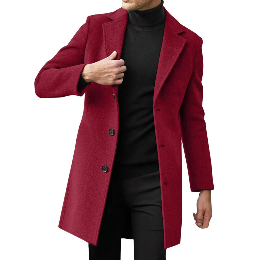 Cappotto Slim Fit da Uomo in Misto Lana Invernale — foto 6