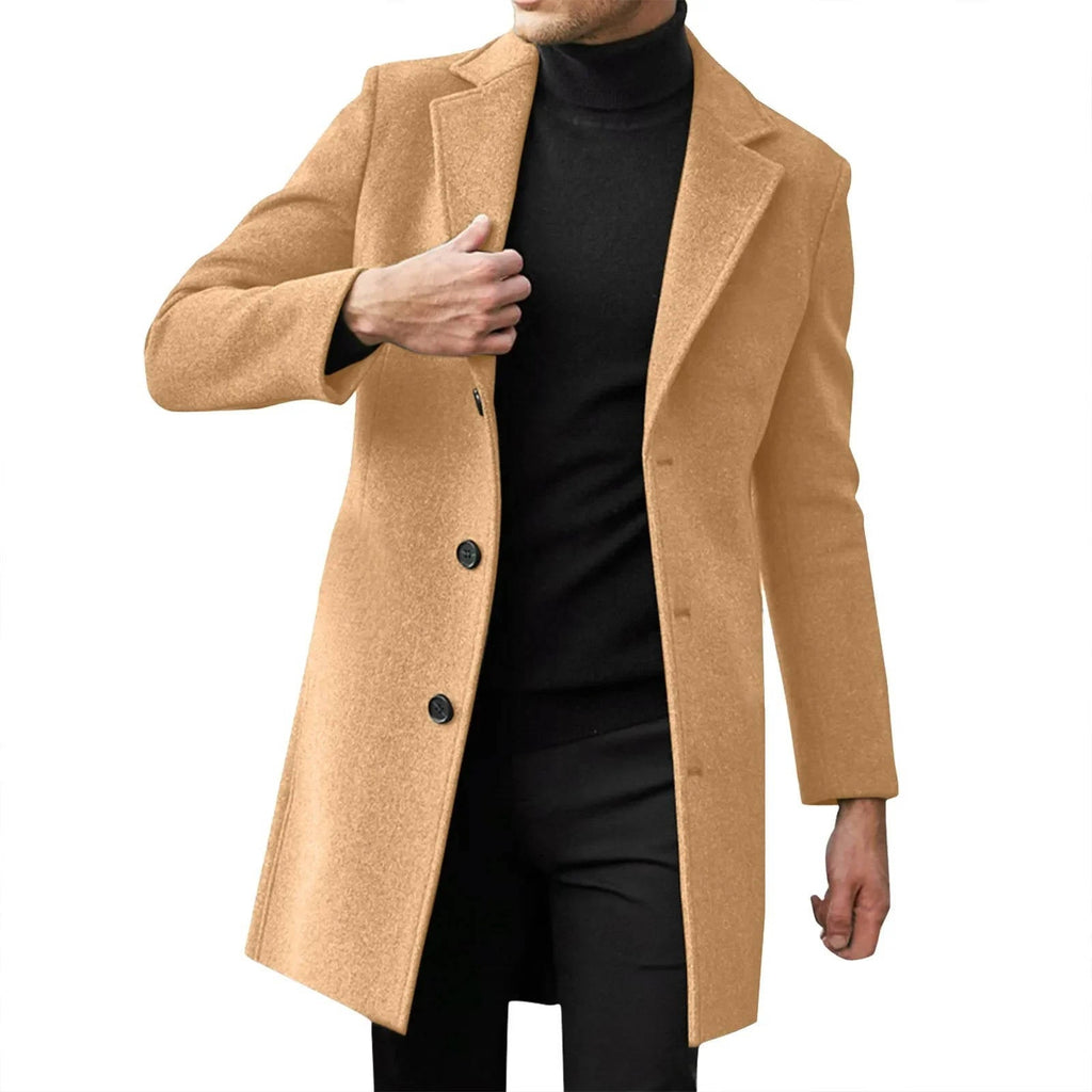 Cappotto Slim Fit da Uomo in Misto Lana Invernale — foto 7