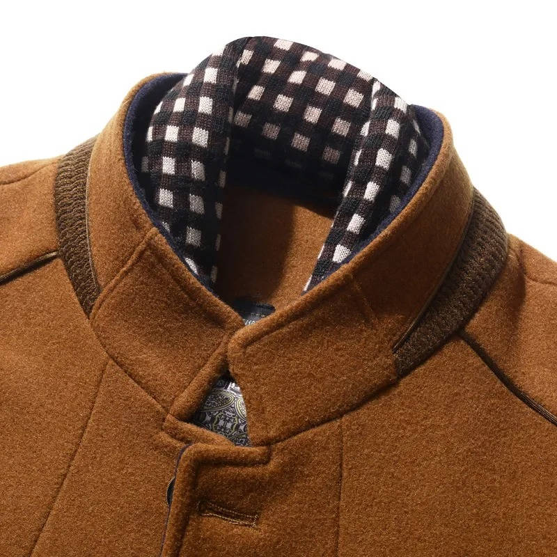 Cappotto da Uomo in Lana con Collo Coreano — foto 10