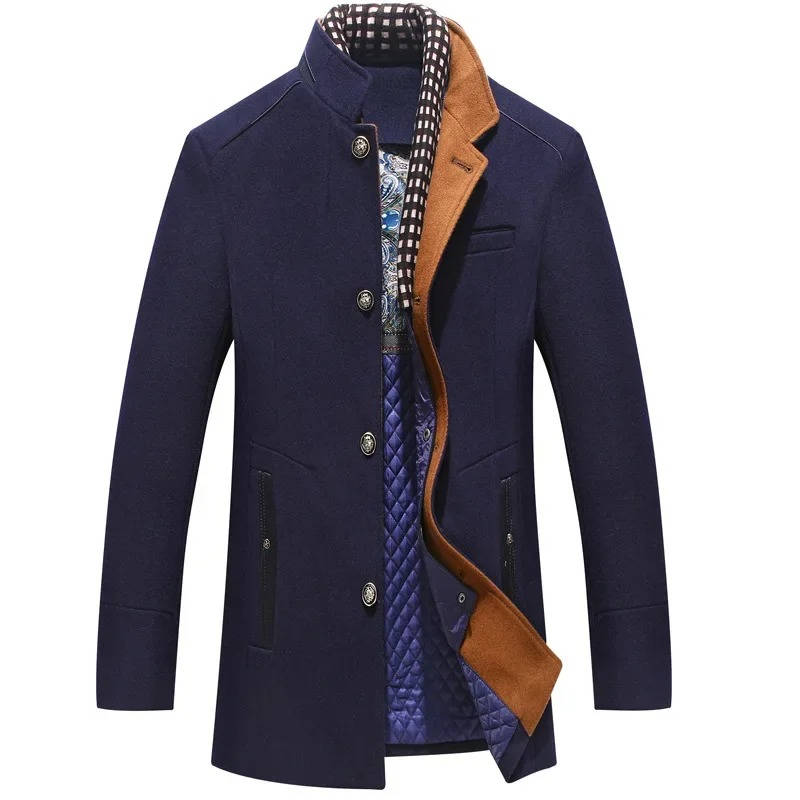 Cappotto da Uomo in Lana con Collo Coreano — foto 2