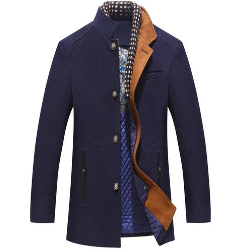 Cappotto da Uomo in Lana con Collo Coreano — foto 2