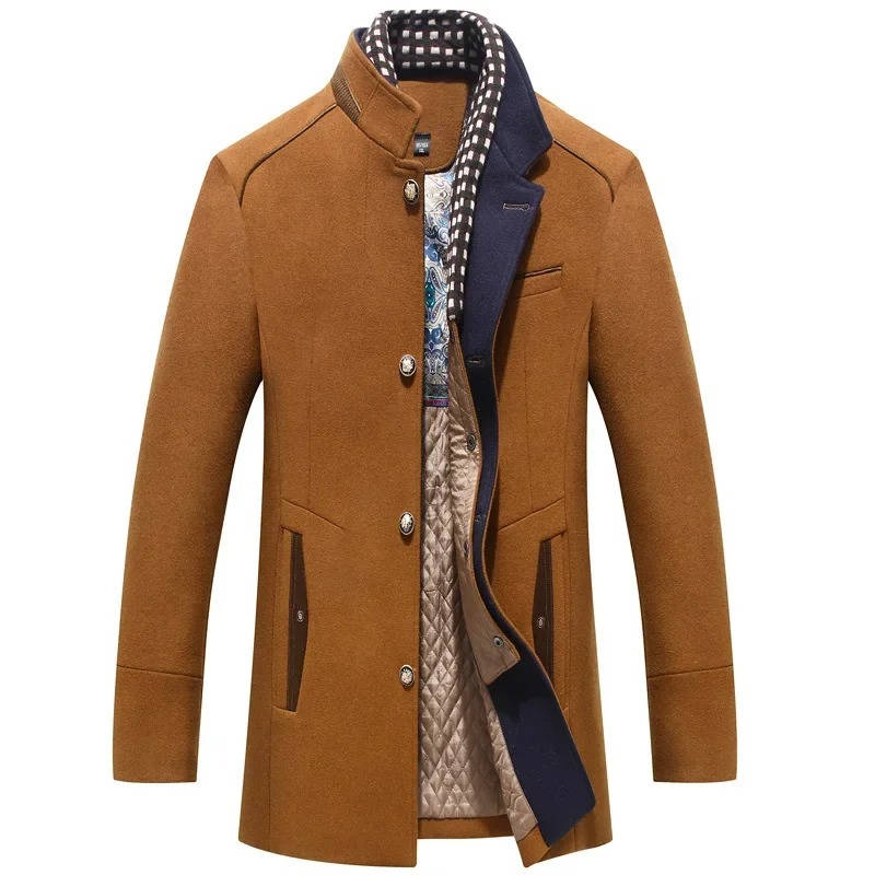 Cappotto da Uomo in Lana con Collo Coreano — foto 8