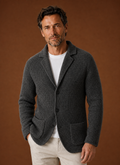 Cardigan Blazer da Uomo con Bottoni in Maglia