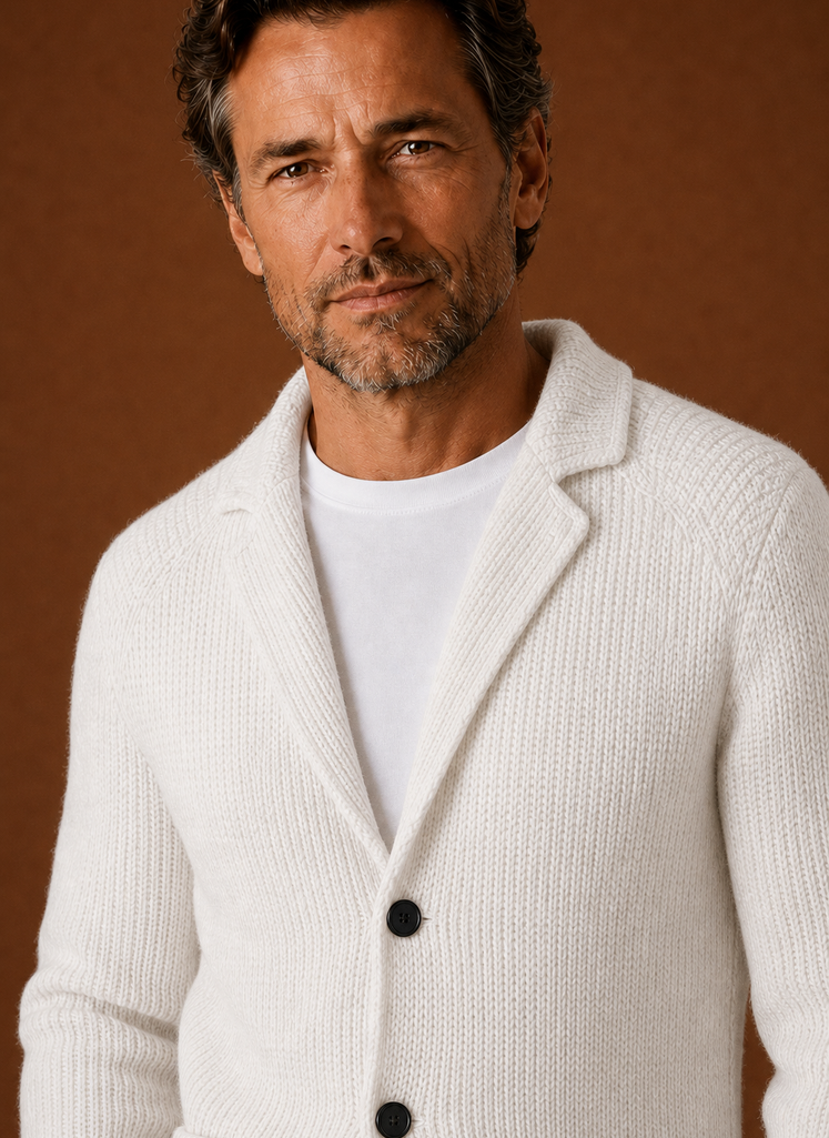 Cardigan Blazer da Uomo con Bottoni in Maglia — foto 12