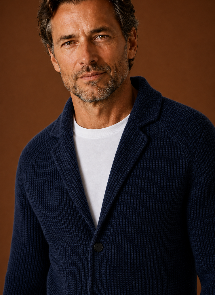 Cardigan Blazer da Uomo con Bottoni in Maglia — foto 16