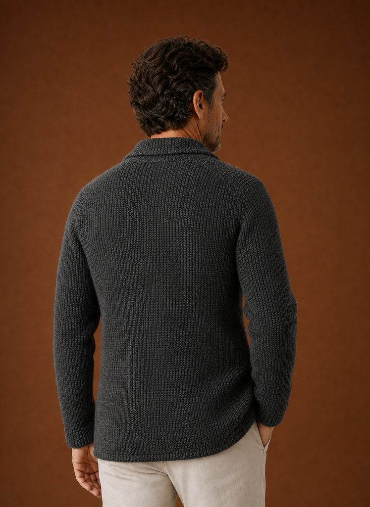Cardigan Blazer da Uomo con Bottoni in Maglia — foto 3
