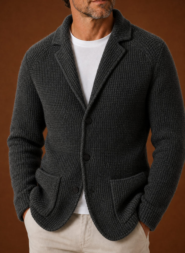 Cardigan Blazer da Uomo con Bottoni in Maglia — foto 4