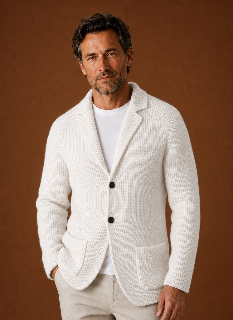 Cardigan Blazer da Uomo con Bottoni in Maglia — foto 9