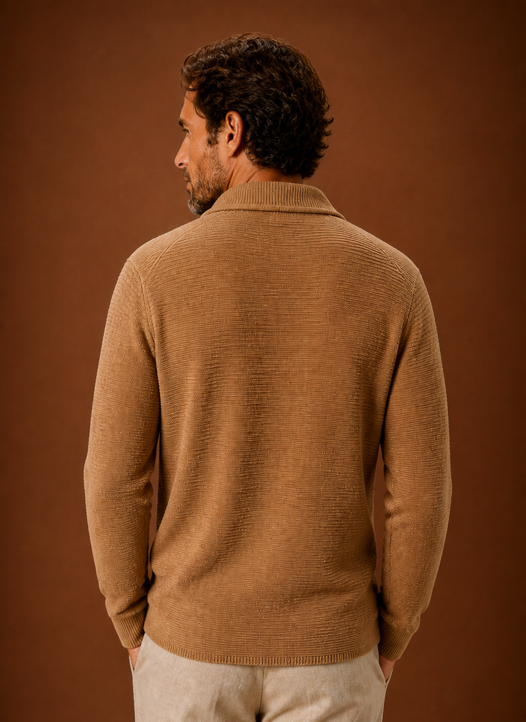 Cardigan Doppiopetto da Uomo con Collo a Scialle — foto 12