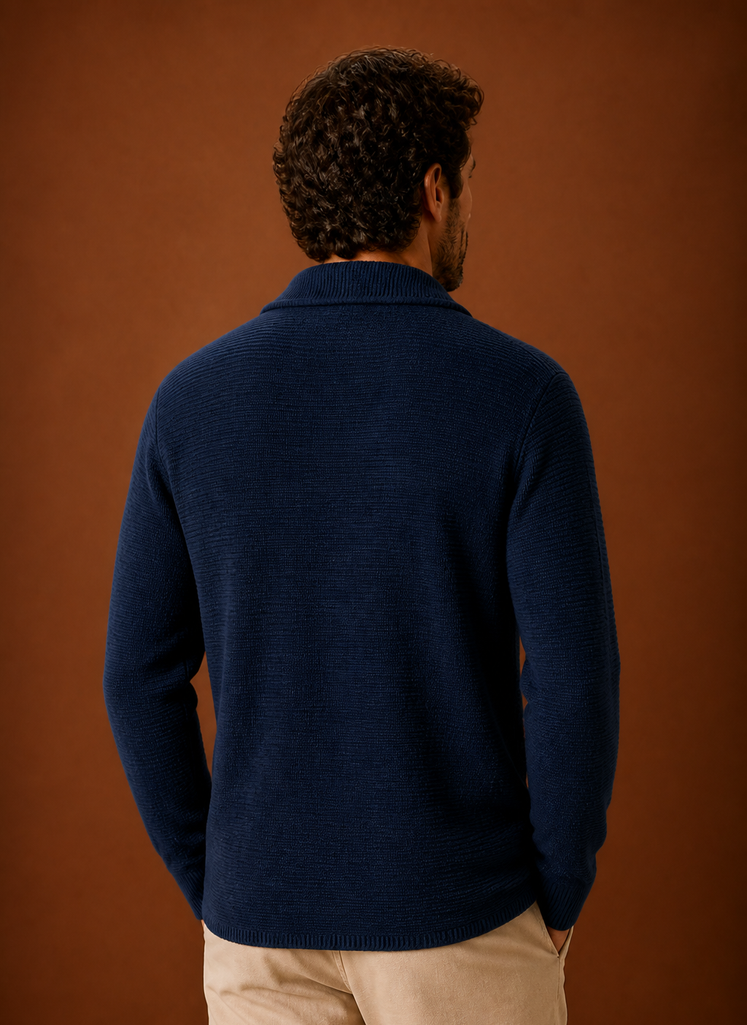 Cardigan Doppiopetto da Uomo con Collo a Scialle — foto 15