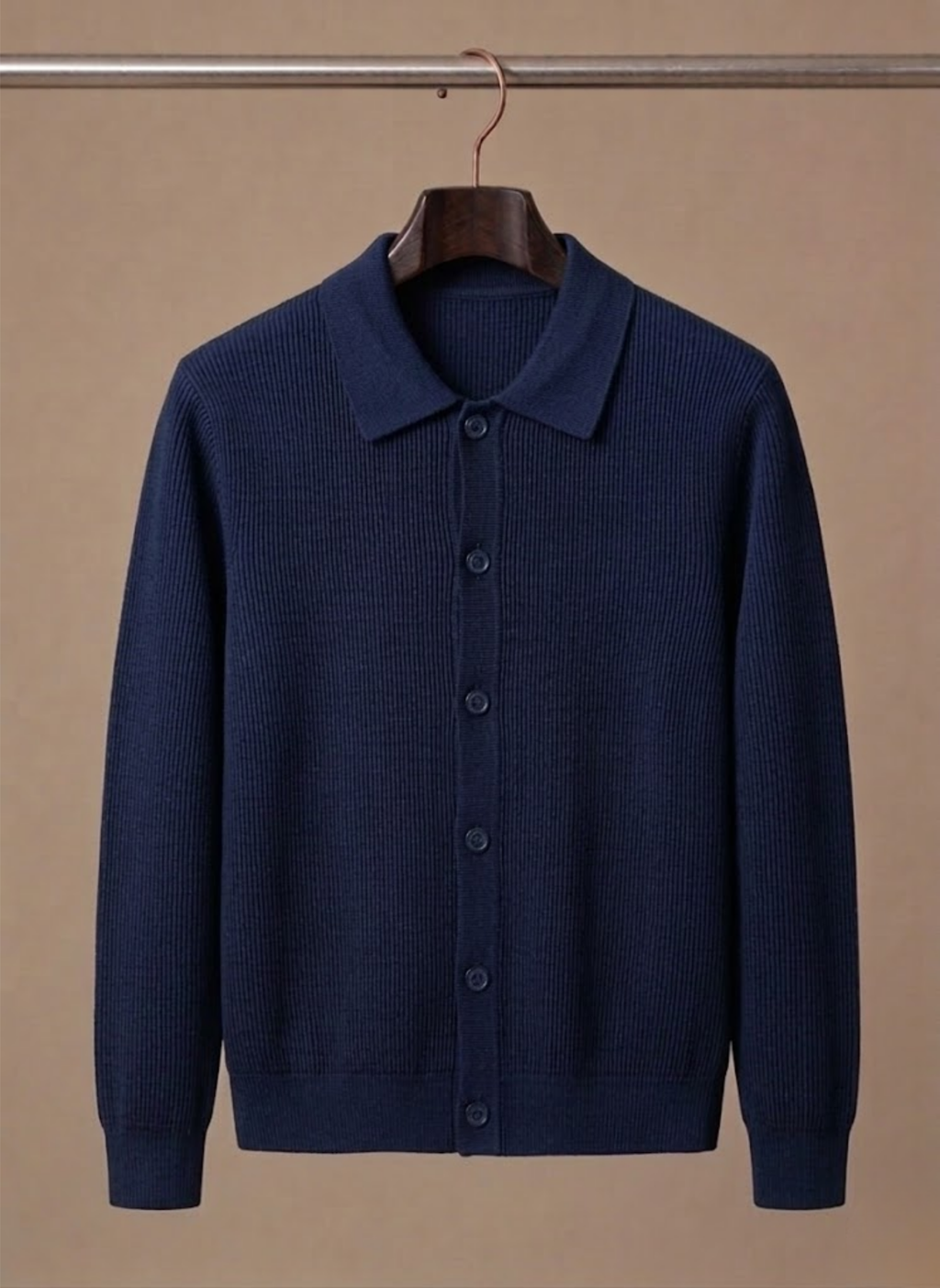 Cardigan in Maglia da Uomo Traspirante Smart Casual — foto 11