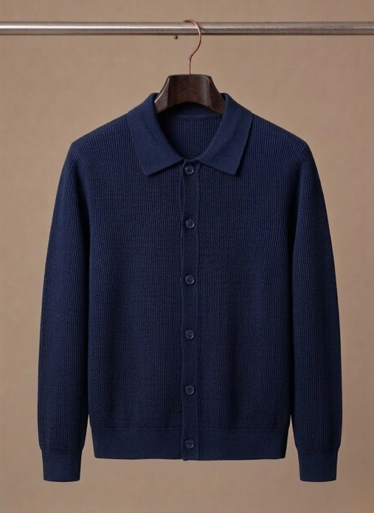 Cardigan in Maglia da Uomo Traspirante Smart Casual — foto 11