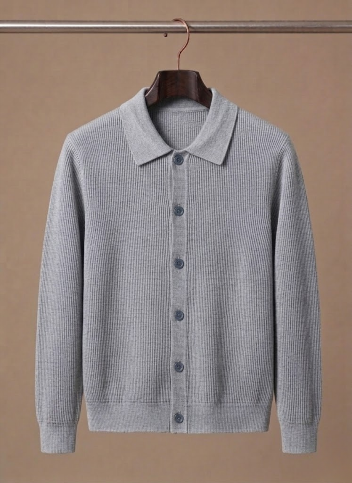 Cardigan in Maglia da Uomo Traspirante Smart Casual — foto 6