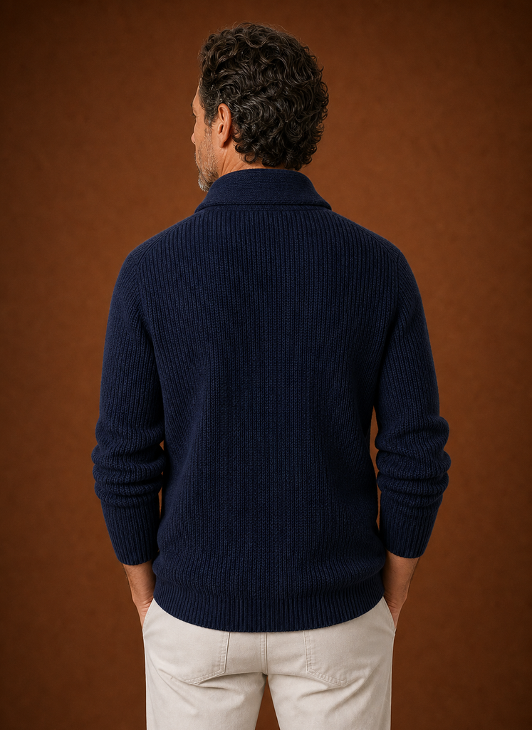 Cardigan da Uomo con Collo a Scialle in Maglia — foto 16