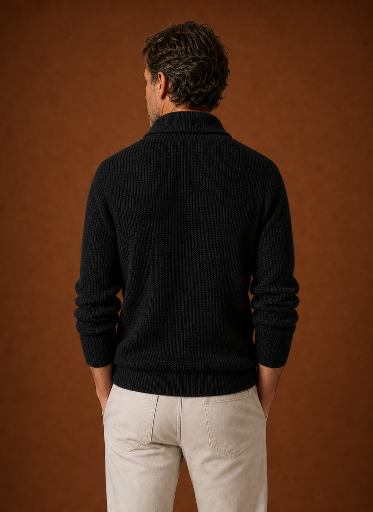 Cardigan da Uomo con Collo a Scialle in Maglia — foto 20