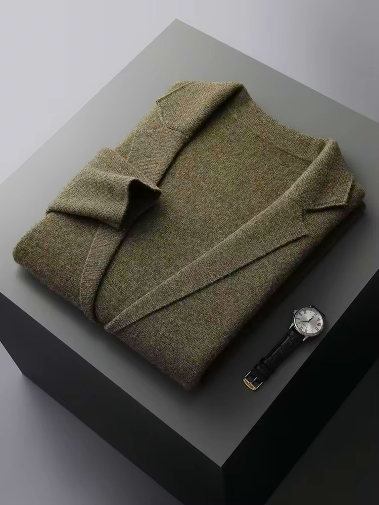 Cardigan da Uomo in Misto Cashmere con Bottoni — foto 11