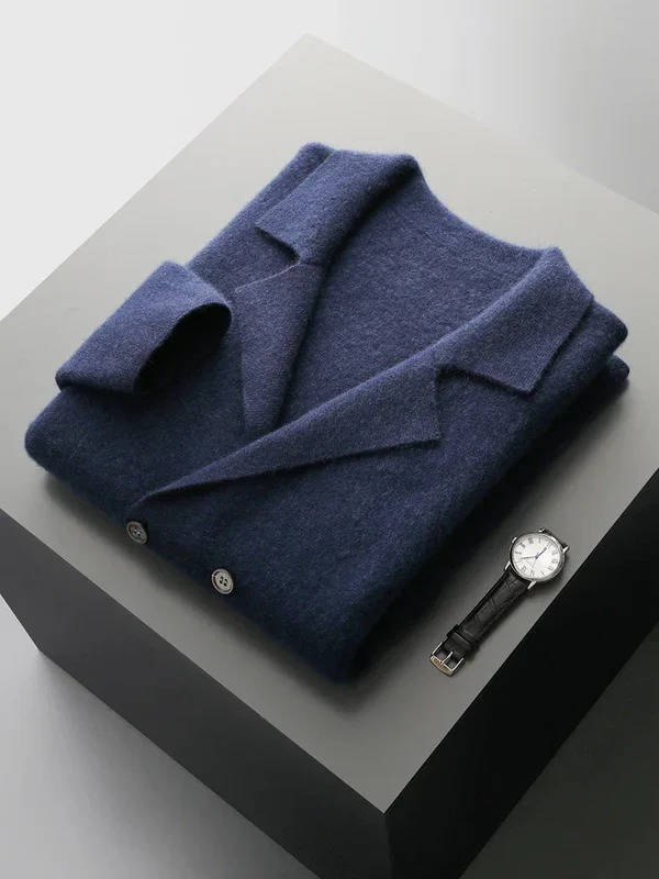 Cardigan da Uomo in Misto Cashmere con Bottoni — foto 7