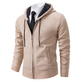 Cardigan da Uomo con Zip Foderato in Pile