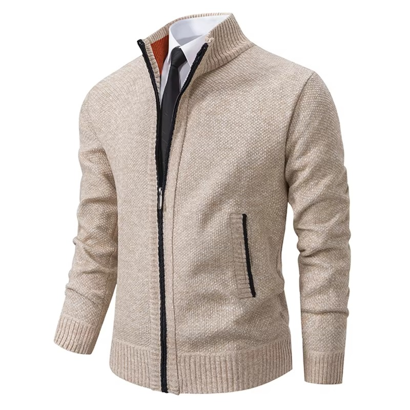 Cardigan da Uomo con Zip Foderato in Pile — foto 10