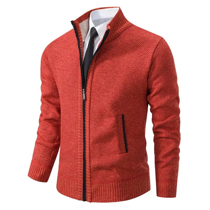 Cardigan da Uomo con Zip Foderato in Pile — foto 11