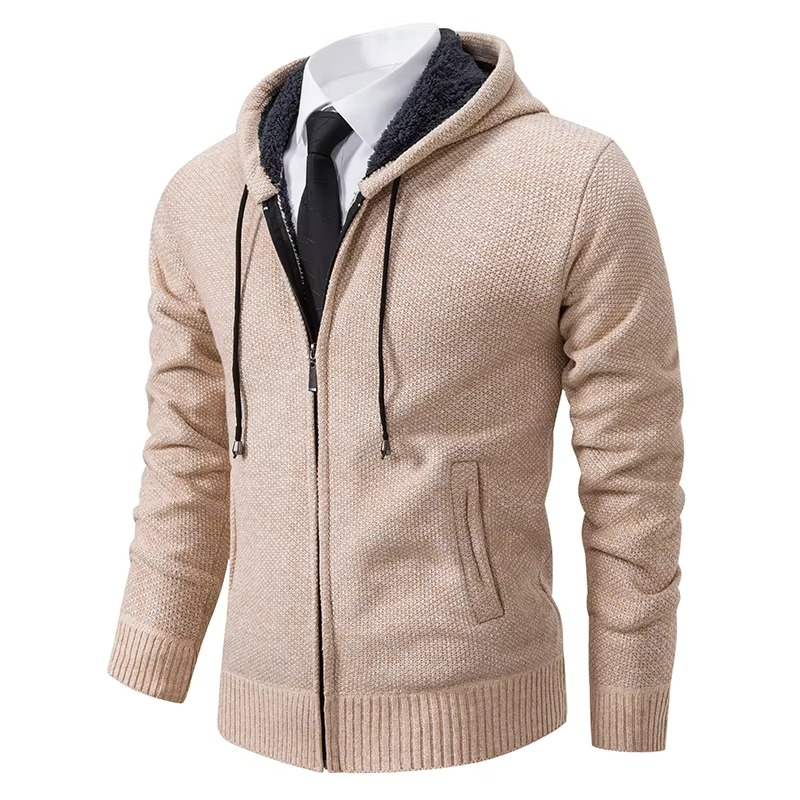 Cardigan da Uomo con Zip Foderato in Pile — foto 15