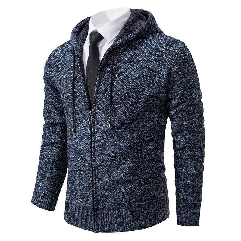 Cardigan da Uomo con Zip Foderato in Pile — foto 17