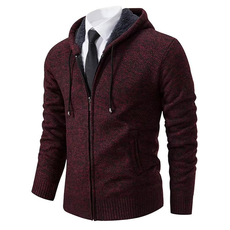 Cardigan da Uomo con Zip Foderato in Pile — foto 2