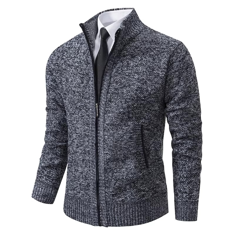Cardigan da Uomo con Zip Foderato in Pile — foto 20