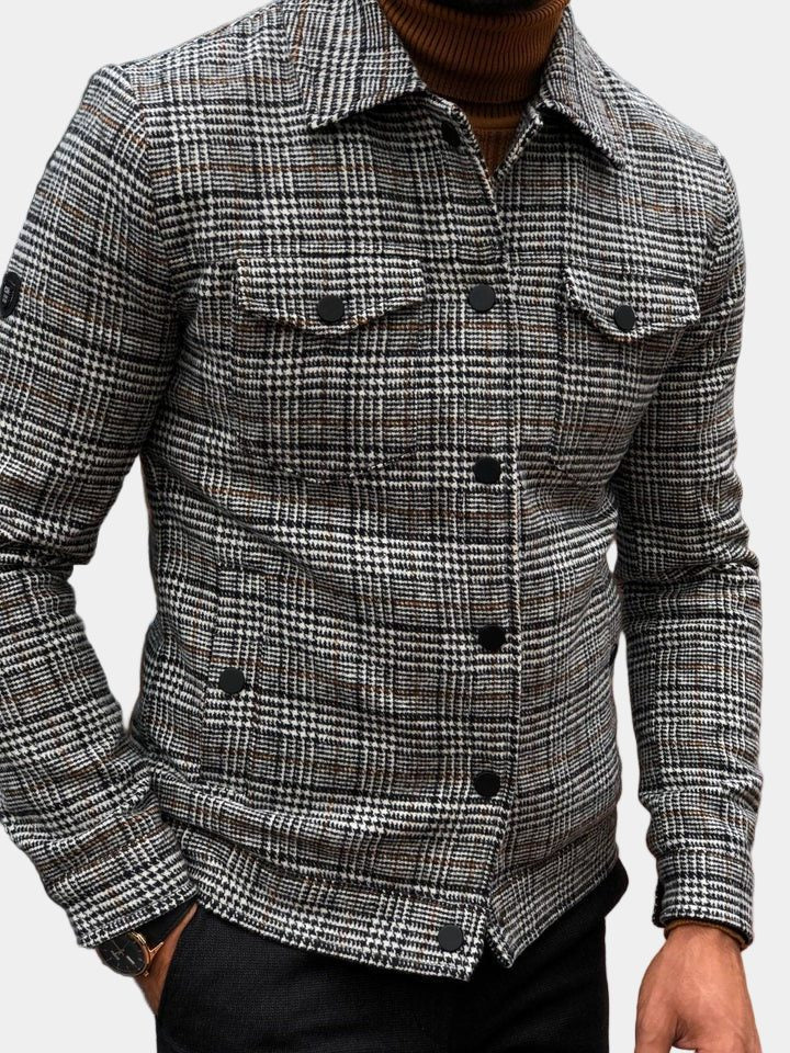 Overshirt a Quadri da Uomo con Colletto — foto 4