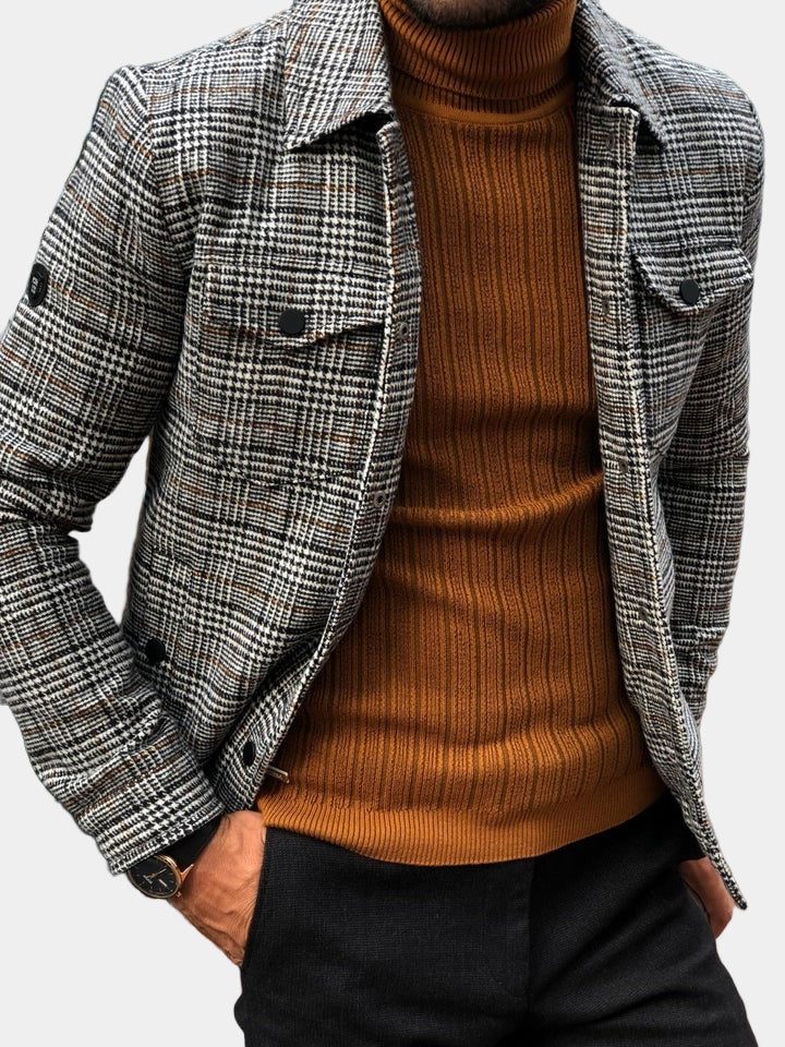 Overshirt a Quadri da Uomo con Colletto — foto 5