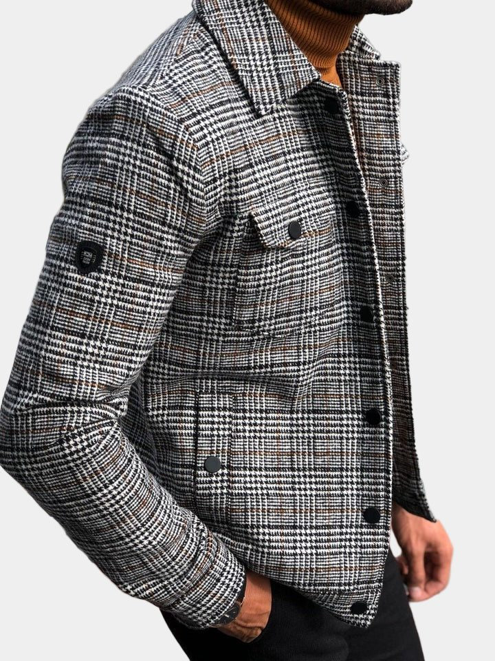 Overshirt a Quadri da Uomo con Colletto — foto 6