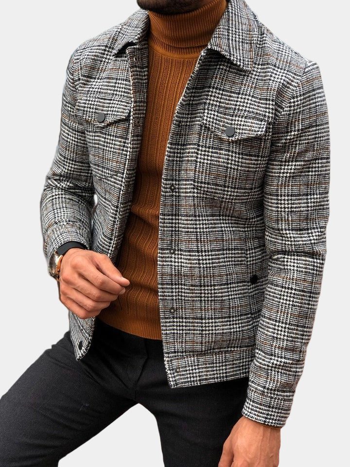 Overshirt a Quadri da Uomo con Colletto — foto 7