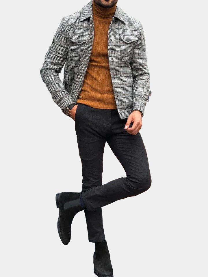 Overshirt a Quadri da Uomo con Colletto — foto 8