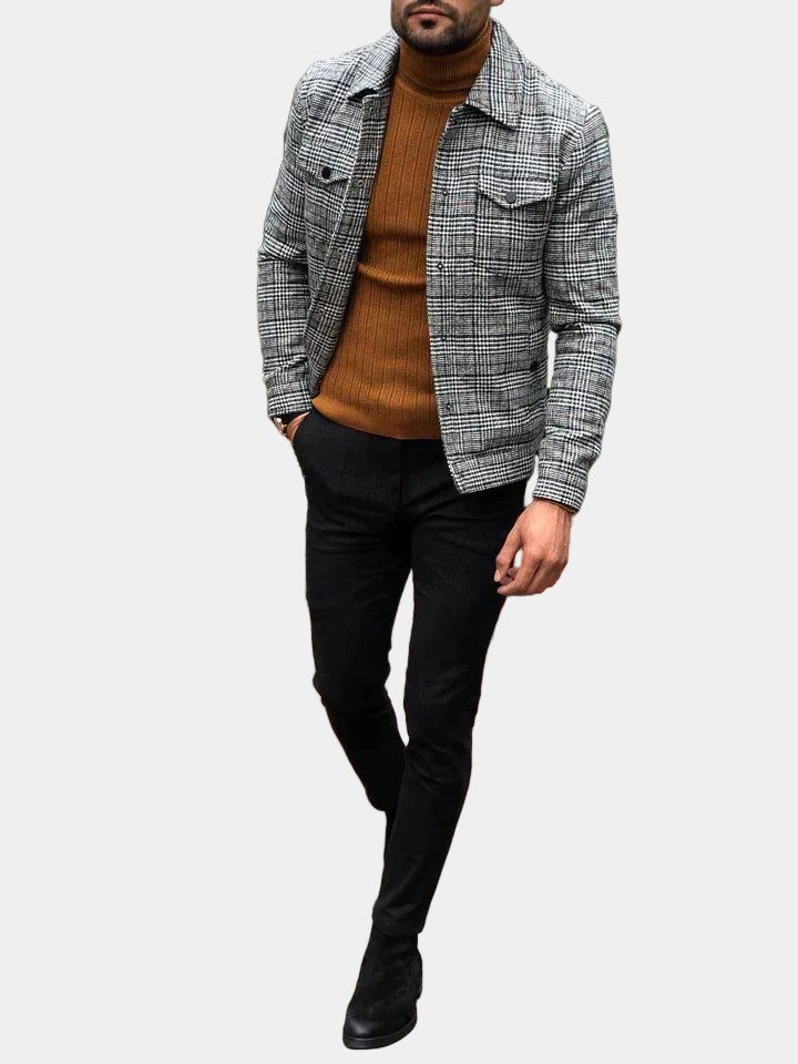 Overshirt a Quadri da Uomo con Colletto — foto 9