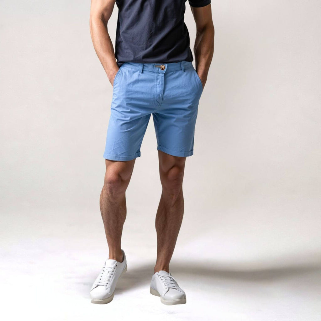 Shorts Chino da Uomo Tasche a Filetto